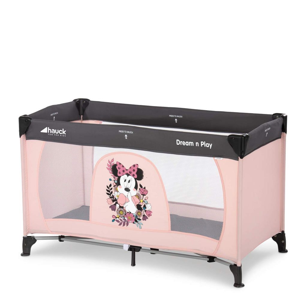 Hauck Kinderreisebett Dream N Play Disney Minnie – Zusammenklappbar, 0–15 kg